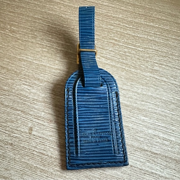Vintage Louis Vuitton Navy Blue Luggage Tag - Picture 1 of 4